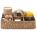 Miniatyrbild 4 av 5: Rattan te-påshållare, kaffe/sockerpåseorganisatör, vävd delad