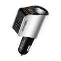 Miniatyrbild 1 av 5: Ny Mini USB Multi-Lighter USB-laddare - 3 USB - 5V /3.6A - Voltmeterfunktion LED-display Batteri - Universell kompatibilitet (3usb) Silver