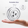 Miniatyrbild 4 av 5: 5 set IPOW LED batteridriven sladdlös nattlampa stick för att försiktigt röra lampstaven för att trycka på lampan, som används för garderob, skåp, disk eller tvättstuga. Trådlös touchlampa, exklusive batteri