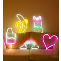 Miniatyrbild 3 av 4: 1pc LED Neonljusskylt Hjärta Nattljus Dekorativ skylt för bar