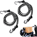 Miniatyrbild 1 av 5: Cykel spärrband, bagagehållare gummiband, 2 stycken 3 i 1 multifunktionell elastisk fast bungee sladd med krok (68cm)