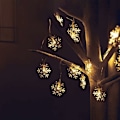Miniatyrbild 5 av 5: Snöstjärne ljusslinga, 6M 40 st batteridriven LED-fe ljusslinga