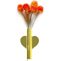 Miniatyrbild 1 av 3: Väggmonterat blomrör för blomsterdisplay, väggmonterad metallvasdekorationhållare (guld, 1)