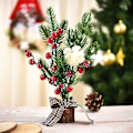 Miniatyrbild 5 av 5: 3 set med 25 cm miniatyr konstgjorda julgranar, små prydnader för jul
