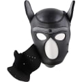 Miniatyrbild 4 av 5: Hundmask, Mjuk Latex Husdjursspel Hundmask Valpmask Svart Läder Hundmask Med Öron Rollspel Helmask