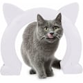 Miniatyrbild 1 av 5: Kattlucka, kattlucka, 2-vägs stor hunddörr, ABS-plast kattlucka, kattlucka för ihålig PVC-innerdörr eller solid innerdörr vit 22,5X27X5,5cm,Vers