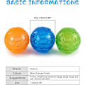 Miniatyrbild 5 av 5: 3 st ljudleksak bollar för hundar solida och resistenta gummi oförstörbara studsande för träning