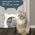 Miniatyrbild 2 av 5: Kattlucka, kattlucka, 2-vägs stor hunddörr, ABS-plast kattlucka, kattlucka för ihålig PVC-innerdörr eller solid innerdörr vit 22,5X27X5,5cm,Vers