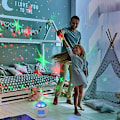 Miniatyrbild 4 av 5: 1 st Barnklocka Pojkar Flickor med Musikalisk Stjärnprojektor L