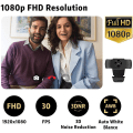 Miniatyrbild 3 av 5: 1080p HD-webbkamera med mikrofon, streaming-datorwebbkamera för bärbar dator/stationär dator/Mac/TV, USB-datorwebbkamera för videosamtal, konferenser, spel