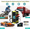 Miniatyrbild 3 av 5: Billaddare, 12V 8A, 24V 4A Billaddare, Automatisk Smart Trickle Laddare med LCD Touch Screen för Bilar, Motorcyklar (6Ah till 150Ah Batterier)
