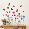 Miniatyrbild 3 av 5: Blomster väggdekaler, trädgård blomster dekaler, sovrum vardagsrum