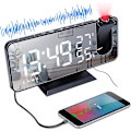 Miniatyrbild 1 av 5: Takprojektionsklockradio, 180 projektorväckarklocka, digital klocka med 7\" LED