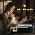 Miniatyrbild 5 av 5: Radioväckarklocka Digital Sängbordsväckarklocka Digital Klocka Bärbar Blueto