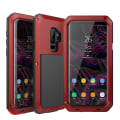 Pikkukuva 1 / 11: HEAVY DUTY-fodral (Stryktålig) Aluminium för Samsung Galaxy S9+ Röd