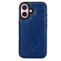 iPhone 16 Stilrent Skal med Kortfack Mörkblå