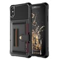 iPhone XS Max - Exklusivt Skyddsskal med Kortfack Svart