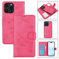 LEMAN Magnetiskt Plånboksfodral kompatibelt med iPhone 16 Pro Rosa