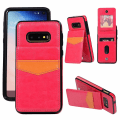 Miniatyrbilde 9 av 11: Skyddande Skal med Kortfack (Leman) - Samsung Galaxy S10E Röd