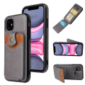 Miniatyrbilde 1 av 11: iPhone 11 - Kraftfullt Skyddsskal med Kortfack Grå