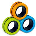 Miniatyrbillede 2 af 11: Fidget Toy Spinner Magnetiska Ringar Magic Rings Grön