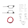Pikkukuva 11 / 11: Magneettiset lukulasit vanhustenauhalla UNISEX (+1.0-+3.5) Brun / Svart +1