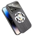 Miniatyrbillede 3 af 11: iPhone 13 pro max - Trätexturerat Magsafe Trådlöst Laddningsskal Grå