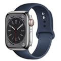 Klassisk holdbart silikonearmbånd til Apple Watch 38mm/40mm/41mm Marinblå Medium