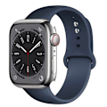 Miniatyrbillede 1 af 11: Klassisk holdbart silikonearmbånd til Apple Watch 38mm/40mm/41mm Marinblå M