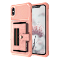 Pikkukuva 1 / 11: iPhone XS Max - Professionellt Stilsäkert Skal med Kortfack Roséguld