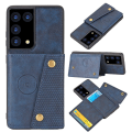 Miniatyrbillede 1 af 8: Samsung Galaxy S21 Ultra - Stilsäkert Skyddsskal med Korthållare Mörkblå