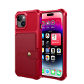 Miniatyrbilde 1 av 11: Elegant plånboksfodral i lyxigt PU-läder för iPhone 15 Plus Red