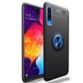 Samsung Galaxy A70 - Professionellt Skal med Ringhållare Svart/Blå
