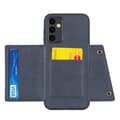 Luksuriøst PC-lær Retro Flip Lommebokdeksel for Galaxy A54 5G Marinblå