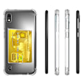 Pikkukuva 3 / 11: Samsung Galaxy A10 - Stilrent Skyddsskal med Kortfack Transparent/Genomskinlig