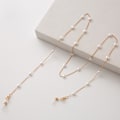 Pikkukuva 5 / 10: Exklusivt Stilsäkert Pärlor Glasögon Snöre Senilsnöre Pearl+Copper