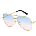 Polariserade och Eleganta Solglasögon av Hög Kvalitet Guld/Blå/Rosa