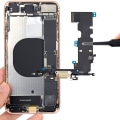 Miniatyrbilde 5 av 7: iPhone 6 - Högkvalitets Laddningsport och Hörlursport Reservdel Grå