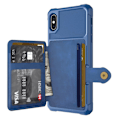 Miniatyrbillede 5 af 11: iPhone XS Max - Skyddande Skal med Kortfack Brun Brun