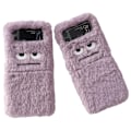 Miniatyrbillede 3 af 3: Samsung Galaxy Z Flip 4 - Elegant Mjukt Fluffigt Skal Lila