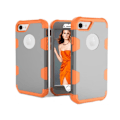 Pikkukuva 1 / 11: iPhone 8 (Rugged Robot) Skyddsskal Grå/Orange