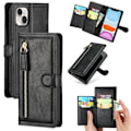 Pikkukuva 4 / 11: iPhone 13 - Lyxigt Wallet Case med Kort- & Myntfack Mörkbrun