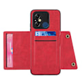 Pikkukuva 9 / 11: Lyxigt PC Läder Retro Flip Plånboksfodral För Xiaomi Redmi 12C Grey
