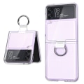 Miniatyrbillede 1 af 5: Samsung Galaxy Z Flip 4 - Stilrent Tunt Skal med Ringhållare Genomskinlig