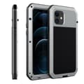 iPhone 12 Pro Max - Kraftigt 360-Aluminiumfodral HEAVY DUTY Silver