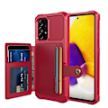 Miniatyrbillede 1 af 6: Samsung Galaxy A72 - Professionellt Skal med Korthållare Red