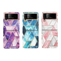 Miniatyrbild 4 av 7: Samsung Galaxy Z Flip 3 - Smart Skyddsskal i Marmordesign Rosa