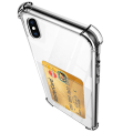 Miniatyrbillede 7 af 11: iPhone X/XS - Praktiskt Skyddande Skal med Kortfack Transparent/Genomskinlig