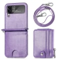 Miniatyrbillede 1 af 11: Samsung Galaxy Z Flip 3 - Mobilcover med kortholder Lila