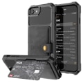 Miniatyrbillede 1 af 11: Skyddande Skal med Kortfack iPhone 7 Svart
